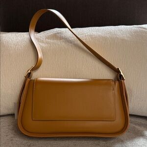 Anthropology Tan Leather Shoulder Bag